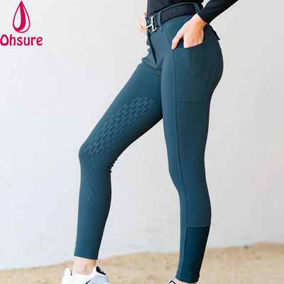 Collant d'équitation avec logo en silicone personnalisé, pantalon d'équitation pour femmes, leggings de sport
