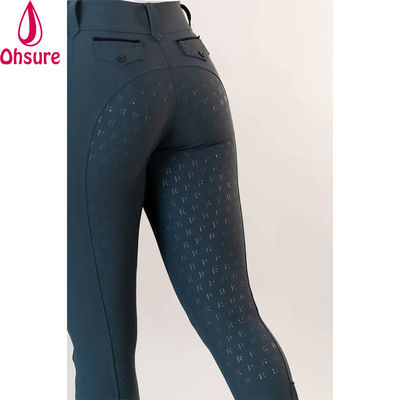 Collant d'équitation avec logo en silicone personnalisé, pantalon d'équitation pour femmes, leggings de sport