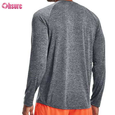 T-shirts de sport pour hommes, haute qualité, mode personnalisée, vierge, polyester, spandex, séchage rapide, manches longues, t-shirt de sport pour hommes
