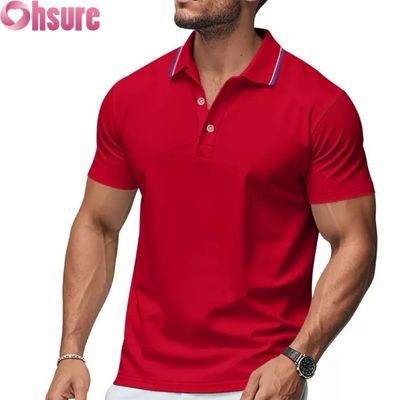 Impression de logo personnalisé OEM pour hommes, polos d'été, vêtements de travail de bureau, de sport, décontractés, vierges, imprimés, XS-2XL, motif uni, tricoté