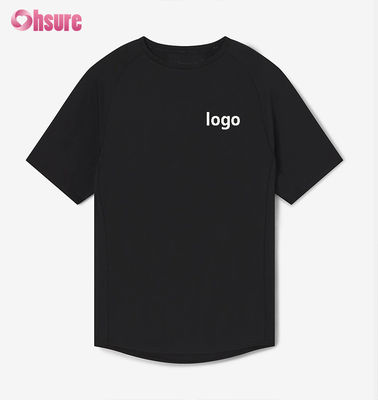 T-shirt de sport personnalisé pour hommes - Séchage rapide - Haut d'entraînement - Respirant - Manches raglan - Léger - Polyester et élasthanne - Tissu 300 g/m²