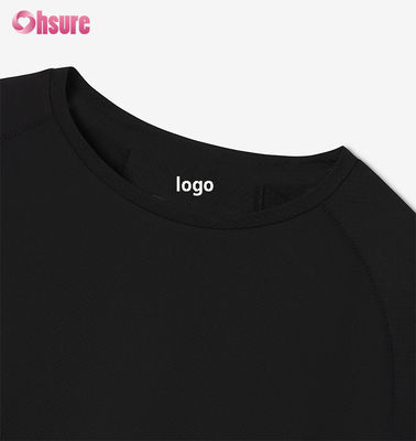 T-shirt de sport personnalisé pour hommes - Séchage rapide - Haut d'entraînement - Respirant - Manches raglan - Léger - Polyester et élasthanne - Tissu 300 g/m²