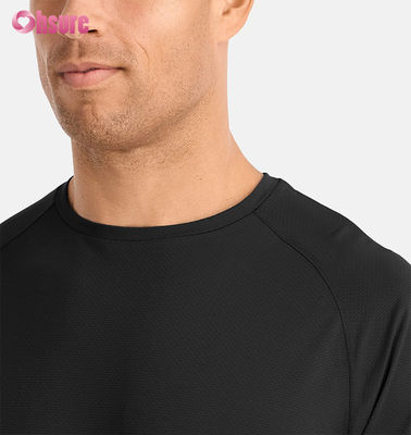 T-shirt de sport personnalisé pour hommes - Séchage rapide - Haut d'entraînement - Respirant - Manches raglan - Léger - Polyester et élasthanne - Tissu 300 g/m²