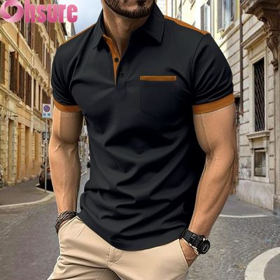 Impression de logo personnalisé OEM pour hommes, polos d'été, vêtements de travail de bureau, de sport, décontractés, vierges, imprimés, XS-2XL, motif uni, tricoté