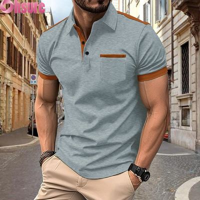 Impression de logo personnalisé OEM pour hommes, polos d'été, vêtements de travail de bureau, de sport, décontractés, vierges, imprimés, XS-2XL, motif uni, tricoté