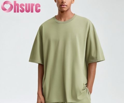 T-shirt en coton de qualité supérieure pour homme 2025, coupe décontractée, respirant, motif uni, tissu tricoté, vente en gros