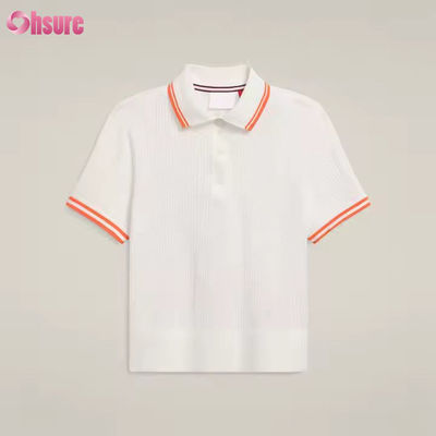 Fabricant de polos de tennis en coton Pickleball à manches courtes et respirants avec logo personnalisé pour femmes, hauts et t-shirts de sport