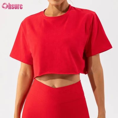 T-shirt de sport sur mesure surdimensionné pour femmes T-shirt nouvellement arrivé Doux Rapide Sec Léger Femmes Danse Courir Top à manches courtes