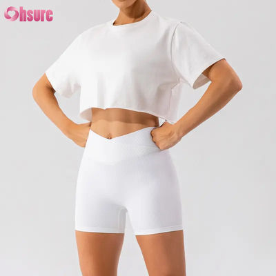 T-shirt de sport sur mesure surdimensionné pour femmes T-shirt nouvellement arrivé Doux Rapide Sec Léger Femmes Danse Courir Top à manches courtes