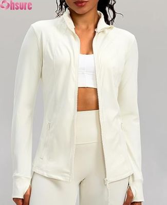Logo personnalisé Vêtements de sport pour femmes Vêtements de sport respirants à fermeture à glissière Hoodie d'entraînement légère Vêtements de gym actifs Vêtements de course pour femmes