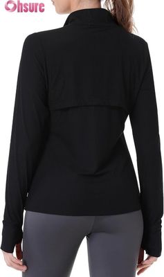 Vêtements de course pour femmes, Vêtements de course à fermeture à glissière complète Vêtements de gymnastique sportive avec poches à fermeture à glissière