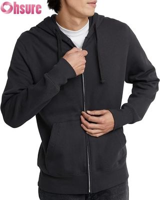 Ensemble de survêtement pour hommes avec logo personnalisé de haute qualité, sweat à capuche et pantalon de survêtement, gris, motif uni, coton, poches, style simple et uni