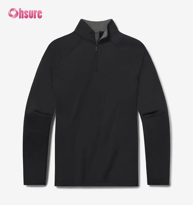 High Quality Broderie personnalisée surdimensionnée Sweatshirt à col pour hommes 2XL 100% coton Français Terry Quarter Zip Hoodie