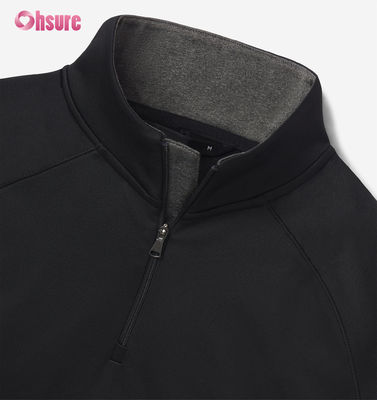 High Quality Broderie personnalisée surdimensionnée Sweatshirt à col pour hommes 2XL 100% coton Français Terry Quarter Zip Hoodie