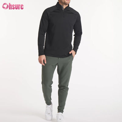 High Quality Broderie personnalisée surdimensionnée Sweatshirt à col pour hommes 2XL 100% coton Français Terry Quarter Zip Hoodie