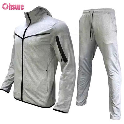 Vêtements de sport sur mesure 2 pièces ensemble fermeture à glissière Gym de jogging 2 pièces ensemble pour hommes