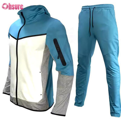 Vêtements de sport sur mesure 2 pièces ensemble fermeture à glissière Gym de jogging 2 pièces ensemble pour hommes