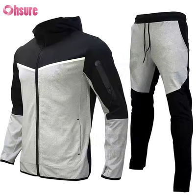 Vêtements de sport sur mesure 2 pièces ensemble fermeture à glissière Gym de jogging 2 pièces ensemble pour hommes