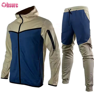 Vêtements de sport sur mesure 2 pièces ensemble fermeture à glissière Gym de jogging 2 pièces ensemble pour hommes
