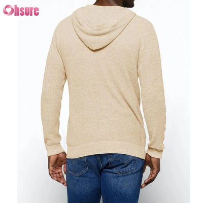 Vente en gros de vêtements de sport de bonne qualité Super mode Haute qualité Tops à tricots doux Hoodie en cachemire avec boutons pour hommes