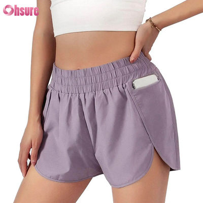 Shorts de course de fitness à séchage rapide pour femmes, couche sportive à séchage rapide avec taille élastique, vêtements de sport respirants, fabricant