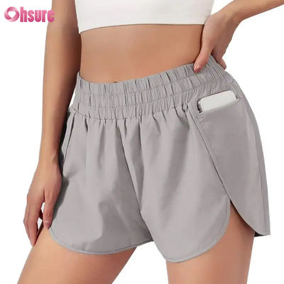 Shorts de course de fitness à séchage rapide pour femmes, couche sportive à séchage rapide avec taille élastique, vêtements de sport respirants, fabricant