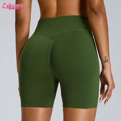Shorts de sport sans couture pour femmes, leggings courts, taille haute, pour le levage des hanches, shorts de yoga en spandex et nylon à séchage rapide pour femmes, sexy