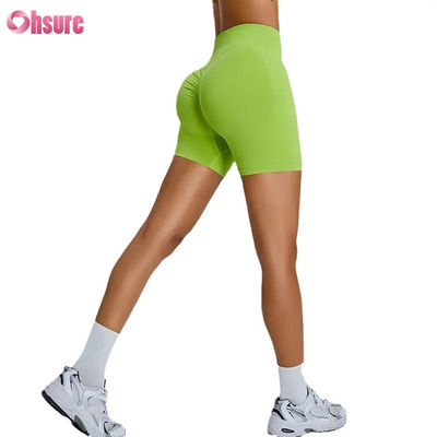 Shorts de sport sans couture pour femmes, leggings courts, taille haute, pour le levage des hanches, shorts de yoga en spandex et nylon à séchage rapide pour femmes, sexy