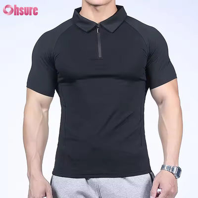 T-shirt à séchage rapide de haute qualité T-shirt de sport haut respirant de gymnase estivale T-shirt de musculation pour hommes T-shirt de polo