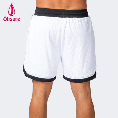 Oem Couleur solide Hommes été Shorts de gym à mailles respirantes entraînement entraînement porter des shorts de gym secs rapides pour les hommes vêtements de sport nouveaux shorts