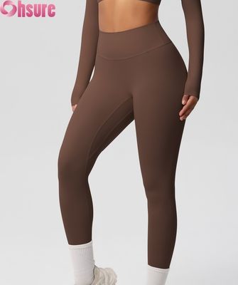 Coiffure de sport haute taille cul-lefting collants élastiques de la taille fitness yoga leggings pour le cyclisme en plein air squatproof nud pantalon peau