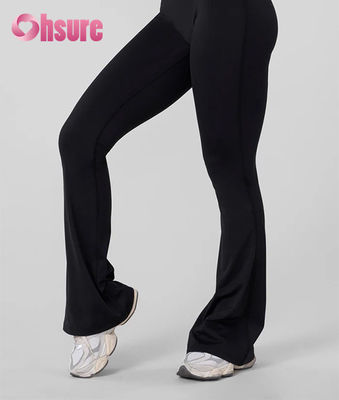 Leggings de yoga taille haute pour femmes avec logo personnalisé Dear-Lover, noir uni, ceinture, poches des deux côtés, évacuation de l'humidité, entraînement yoga