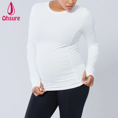 Nouveau haut en jersey décontracté à manches longues pour femmes, t-shirt d'allaitement et de grossesse, vêtements de maternité