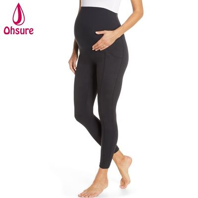 Collants de grossesse actifs confortables Super doux pour femmes, pantalon de yoga de fitness avec poche, leggings de maternité