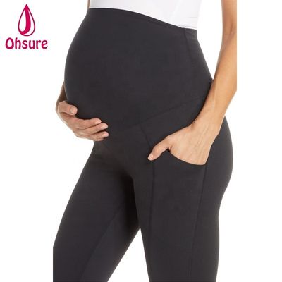 Collants de grossesse actifs confortables Super doux pour femmes, pantalon de yoga de fitness avec poche, leggings de maternité