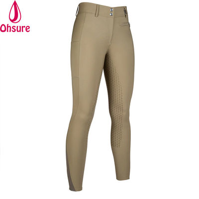 Nouveau design équestre Silicone Full Seat Cheval collants de course Leggings Femmes Sports Pantalon de course