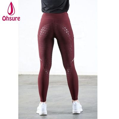 Culotte d'équitation femme bleu noir rouge, élégante, avec fond intégral en silicone, vente en gros, personnalisable, collant d'équitation