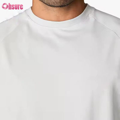 Cadeau sur mesure 95% coton Spandex Coupe courte Raglan Manche Relaxée Fit Training Gym T-Shirt pour hommes