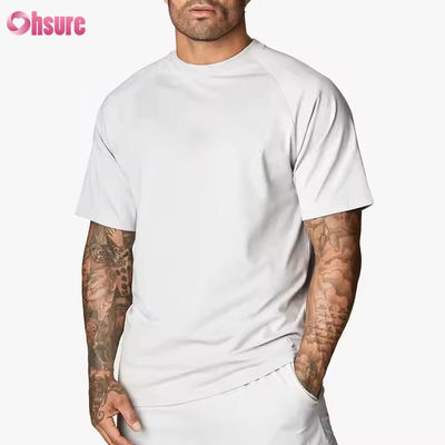 Cadeau sur mesure 95% coton Spandex Coupe courte Raglan Manche Relaxée Fit Training Gym T-Shirt pour hommes