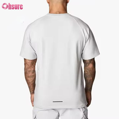 Cadeau sur mesure 95% coton Spandex Coupe courte Raglan Manche Relaxée Fit Training Gym T-Shirt pour hommes