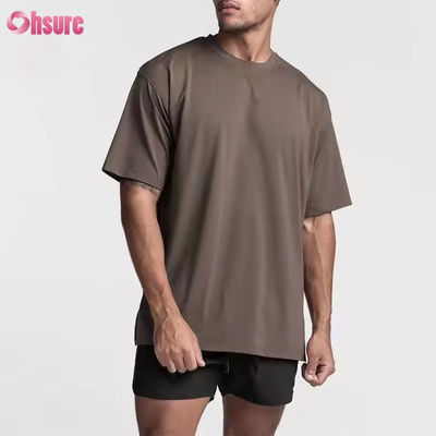 Logo personnalisé Nouveau design entraînement Sport porter t-shirt Hommes 100% coton poids lourd Box Fit Courir chemise de gym de fitness surdimensionnée