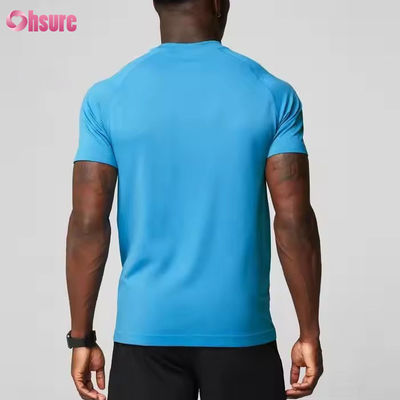 T-shirt de sport sur mesure en polyester spandex léger respirable mince musclé pour hommes