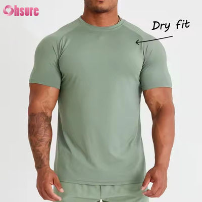 Polyester sur mesure Spandex à manches courtes Poids léger Respirant Mesh Muscle Bodybuilding Homme Gymnase T-Shirt à séchage rapide