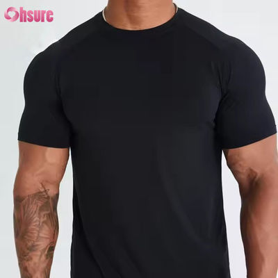 Polyester sur mesure Spandex à manches courtes Poids léger Respirant Mesh Muscle Bodybuilding Homme Gymnase T-Shirt à séchage rapide