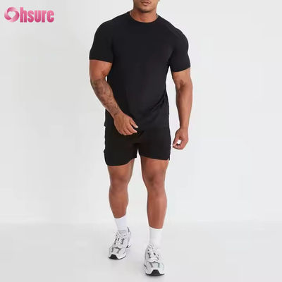 Polyester sur mesure Spandex à manches courtes Poids léger Respirant Mesh Muscle Bodybuilding Homme Gymnase T-Shirt à séchage rapide