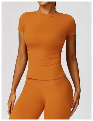 2024 Été Nouveau T-shirt de sport de mode pour femmes écologique Manches courtes Ventes populaires Vêtements simples blancs