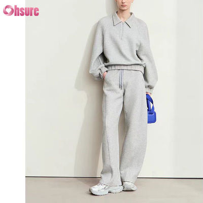 Ensemble de survêtement unisexe 2 pièces en polaire baggy 100% coton 500 GSM personnalisé, survêtement d'hiver de haute qualité