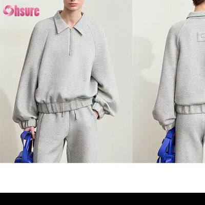 Ensemble de survêtement unisexe 2 pièces en polaire baggy 100% coton 500 GSM personnalisé, survêtement d'hiver de haute qualité
