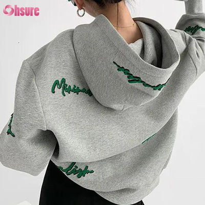 Sweat à capuche oversize pour femme à motif personnalisé, broderie de lettres, style vintage, manches raglan, pour l'automne, tenue décontractée paresseuse