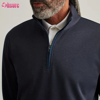 Pull-over à fermeture à glissière sur mesure pour hommes en nylon de haute qualité avec broderie